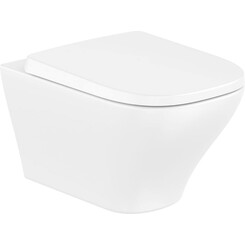 Безободковый подвесной унитаз Roca Airos Rimless Vortex A34HC10000 (воронкообразный, c сиденьем), фото 