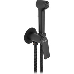 Гигиенический душ со смесителем Kroner KRP Graz SCH082  (черный матовый, скрытого монтажа), Цвет производителя: черный матовый, фото 