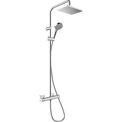 Душевая система с термостатом Hansgrohe Vernis Shape Showerpipe 1jet EcoSmart Chrome 26097000 (хром), Цвет производителя: хром, фото 