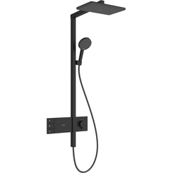 Душевая система с термостатом Hansgrohe Raindance Alive Q 2jet Matt Black 24590670 (черная матовая), Цвет производителя: черный матовый, фото 