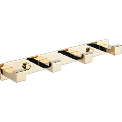 Гачок для ванної кімнати VBI Quadro Gold VBI-049704GL (золото, четверний), Колір виробника: золото, фото 