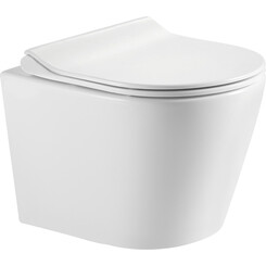 Безободковый подвесной унитаз Imprese Dobry Twist c06822200 (воронкообразный, c сиденьем), фото 