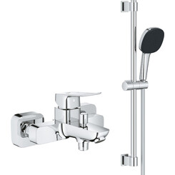 Смеситель для ванны Grohe QuickFix Dice Vitalio Comfort Black BF101872VC (с душевым гарнитуром), фото 