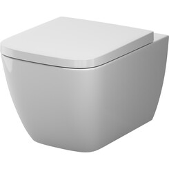 Безобідковий підвісний унітаз Am.Pm Gem AquaSpin CGA1901SC (воронкоподібний, з сидінням), фото 