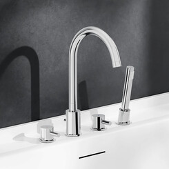 Змішувач на борт ванни Damixa Scandinavian Pure Chrome 360400000 (хром, на чотири отвори), Колір виробника: хром, фото 