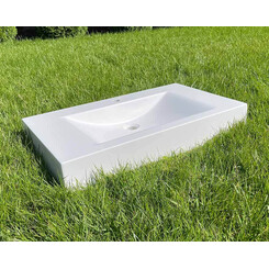 Умивальник Snail Атлант 800 White Matt 163/800A100M (80x48 см, білий матовий, з крилом), Доступні розміри: 80 x 48, Колір виробника: білий матовий, фото 