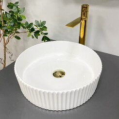 Умывальник VBI Brindisi M White VBI-014101 (42x42 см, чаша), Доступные размеры: 42 x 42, Цвет производителя: белый глянец, фото 