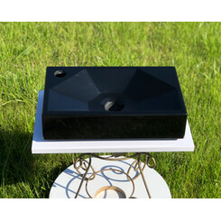 Умивальник Snail Меркурій L Black Glossy 157LA200 (40x24 см, чорний глянсовий), Доступні розміри: 40 x 24 L, Колір виробника: чорний глянець, фото 