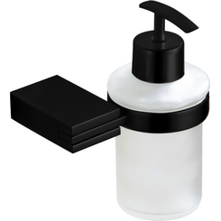 Дозатор для жидкого мыла VBI Neptune Black VBI-040506BL (черный, настенный), Цвет производителя: черный, фото 