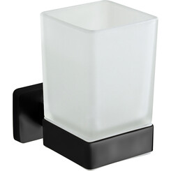 Стакан для зубных щеток VBI Mars Black VBI-040104BL (черный, настенный), Цвет производителя: черный, фото 