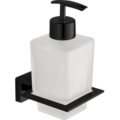 Дозатор для жидкого мыла VBI Mercury Black VBI-040206BL (черный, настенный), Цвет производителя: черный, фото 