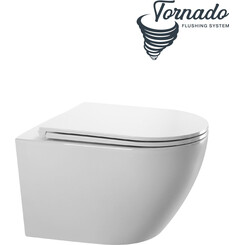 Безобідковий підвісний унітаз Koller Pool Edge Tornado 3.0 1807560198 (воронкоподібний, з сидінням), фото 