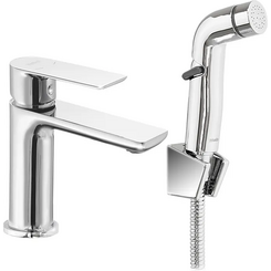 Змішувач для умивальника Haiba Alex 001 SH HB3977 (з гігієнічним душем), фото 