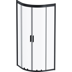 Душевая кабина Am.Pm Gem 1/4 Round W90UG-401-8080-BT (80x80 см, стекло прозрачное, профиль черный матовый), Доступные размеры: 80 x 80, Цвет производителя: черный матовый, фото 