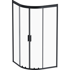 Душевая кабина Am.Pm Gem 1/4 Round W90UG-401-100100-BT (100x100 см, стекло прозрачное, профиль черный матовый), Доступные размеры: 100 x 100, Цвет производителя: черный матовый, фото 