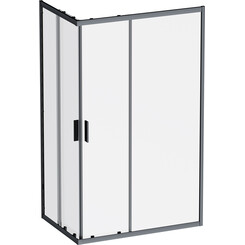 Душевая кабина Am.Pm Gem Square Slide W90UG-403-120280-BT (120x80 см, стекло прозрачное, профиль черный матовый), Доступные размеры: 120 x 80, Цвет производителя: черный матовый, фото 