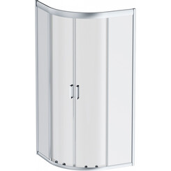 Душевая кабина Am.Pm Gem 1/4 Round W90UG-401-9090-MT (90x90 см, стекло прозрачное, профиль хром матовый), Доступные размеры: 90 x 90, Цвет производителя: сатин (хром матовый), фото 