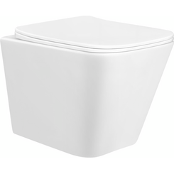 Безободковый подвесной унитаз Ravak Concept Cube RimOff RKUM000011 (c сиденьем), фото 