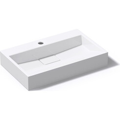 Умивальник VBI Este 60 White 1/O VBI-019905 (60x38 см, білий глянсовий), Доступні розміри: 60 x 38, Колір виробника: білий глянець 1/о, фото 