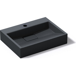 Умивальник VBI Este 50 Black 1/O VBI-019903 (50x38 см, чорний матовий), Доступні розміри: 50 x 38, Колір виробника: чорний матовий 1/о, фото 