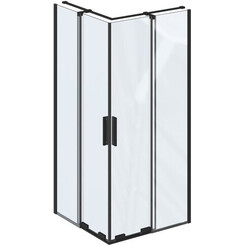 Душевая кабина Ravak Roll RORV2 (X14V70300Z1, 90x90 см, стекло прозрачное, профиль черный матовый), Доступные размеры: 90 x 90, Цвет производителя: прозрачное стекло, отделка черная матовая, фото 
