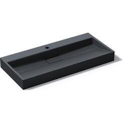 Умивальник VBI Este 100 Black 1/O VBI-019923 (100x46 см, чорний матовий), Доступні розміри: 100 x 46, Колір виробника: чорний матовий 1/о, фото 