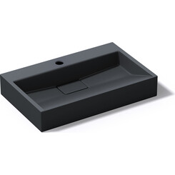 Умивальник VBI Este 60 Black 1/O VBI-019907 (60x38 см, чорний матовий), Доступні розміри: 60 x 38, Колір виробника: чорний матовий 1/о, фото 