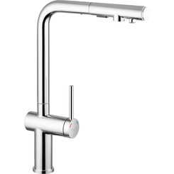 Смеситель для кухни Kroner KRP K&uuml;che C03839 (хром, с выдвижной лейкой и подключением питьевой воды), Цвет производителя: хром, фото 