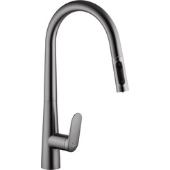 Смеситель для кухни Kroner Element 211569-5301 (графит, с выдвижной лейкой и подключением питьевой воды), Цвет производителя: графит, фото 