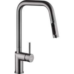 Смеситель для кухни Kroner Element 296569B-5301 (графит, с выдвижной лейкой и подключением питьевой воды), Цвет производителя: графит, фото 