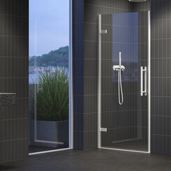 Душові двері Ravak Cool! COSD1-90 (X0VV70E00Z1, 90 см, скло прозоре, профіль білий матовий), Доступні розміри: 90, Колір виробника: прозоре скло, обробка біла матова, фото 