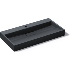 Умивальник VBI Este 90 Black 1/O VBI-019919 (90x46 см, чорний матовий), Доступні розміри: 90 x 46, Колір виробника: чорний матовий 1/о, фото 