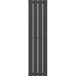 Вертикальний радіатор Navin Largo Black Matt 02-244062-3012 (30x120, чорний муар), Доступні розміри: 30 x 120, Колір виробника: чорний муар, фото 