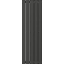 Вертикальний радіатор Navin Largo Black Matt 02-244062-3712 (37x120, чорний муар), Доступні розміри: 37 x 120, Колір виробника: чорний муар, фото 