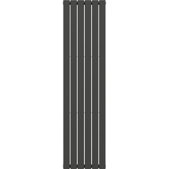 Вертикальный радиатор Navin Largo Double Black Matt 02-244063-4518 (45x180, черный муар), Цвет производителя: черный матовый, фото 