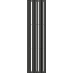 Вертикальный радиатор Navin Ellipse Double Black Matt 02-245033-4818 (48x180, черный муар), Цвет производителя: черный муар, фото 