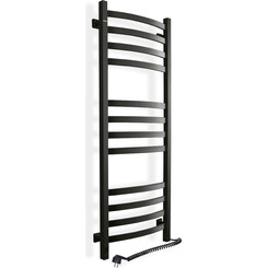 Электрический полотенцесушитель Navin Avalon Sensor 12-203053-4812 (480x1200, черный муар, правый, сенсорный, с таймером), Доступные размеры: 480 x 1200, Цвет производителя: черный муар, Подключение полотенцесушителя: правое, фото 