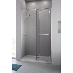 Душові двері Radaway Carena DWJ Chrome DWB 134332-01-01NR (120 см, скло прозоре, петлі хром, праві), Доступні розміри: 120 R, Колір виробника: хром, Расположение проема (входа): справа, фото 