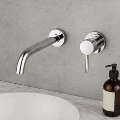 Смеситель скрытого монтажа для умывальника Devit Flow Chrome 550537C (хром, внутренняя часть в комплекте), фото 