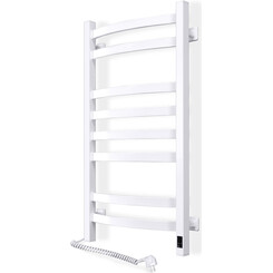 Електрична рушникосушарка Navin Avalon Sensor 12-103153-4880 (480x800, біла глянсова, ліва, сенсорна, з таймером), Доступні розміри: 480 x 800, Колір виробника: білий глянець, Підключення рушникосушарки: ліве, фото 