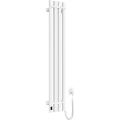 Електрична рушникосушарка Navin Levante Sensor 12-857053-2112 (210x1200, білий оксамит, права, сенсорна, з таймером), Доступні розміри: 210 x 1200, Колір виробника: білий глянець, Підключення рушникосушарки: праве, фото 