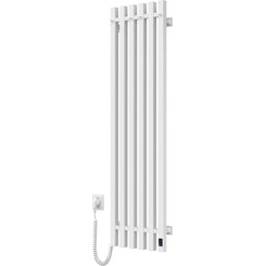 Електрична рушникосушарка Navin Levante Sensor 12-857153-3312 (330x1200, білий оксамит, ліва, сенсорна, з таймером), Доступні розміри: 330 x 1200, Колір виробника: білий глянець, Підключення рушникосушарки: ліве, фото 
