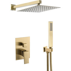 Душевая система VBI Loreno Brushed Gold VBI-050209BG (брашированное золото, скрытого монтажа), Цвет производителя: брашированное золото (матовое), фото 