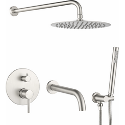 Душевая система VBI Milano Nickel VBI-050110NI (никель, скрытого монтажа, с изливом), Цвет производителя: никель, фото 