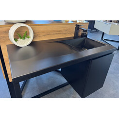 Умывальник-столешница Snail Феникс R Black Glossy 159RA200 (100x50 см, черный глянцевый, с крылом), Доступные размеры: 100 x 50 R, Цвет производителя: черный глянец, фото 