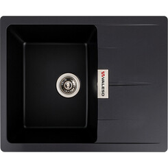 Мийка для кухні Valeso Zirkone 6250 (SP000046801, 62х50 см, чорна матова), Колір виробника: чорний матовий, фото 