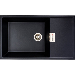 Мийка для кухні Valeso Diamond 8650 (SP000047028, 86х50 см, чорний металік), Колір виробника: чорний металік, фото 