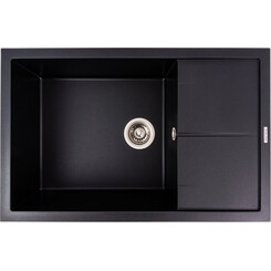 Мийка для кухні Valeso Calypso 7950 (SP000049490, 79х50 см, чорна матова), Колір виробника: чорний матовий, фото 