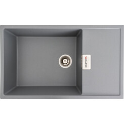 Мийка для кухні Valeso Diamond 8650 (SP000047070, 86х50 см, сірий мусон), Колір виробника: сірий мусон, фото 