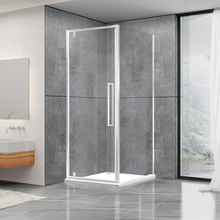 Душевая кабина Dusel DL198/DL196 Chrome 519811 (100x100 см, стекло прозрачное, профиль хром), Доступные размеры: 100 x 100, Цвет производителя: прозрачное стекло, отделка хром, фото 